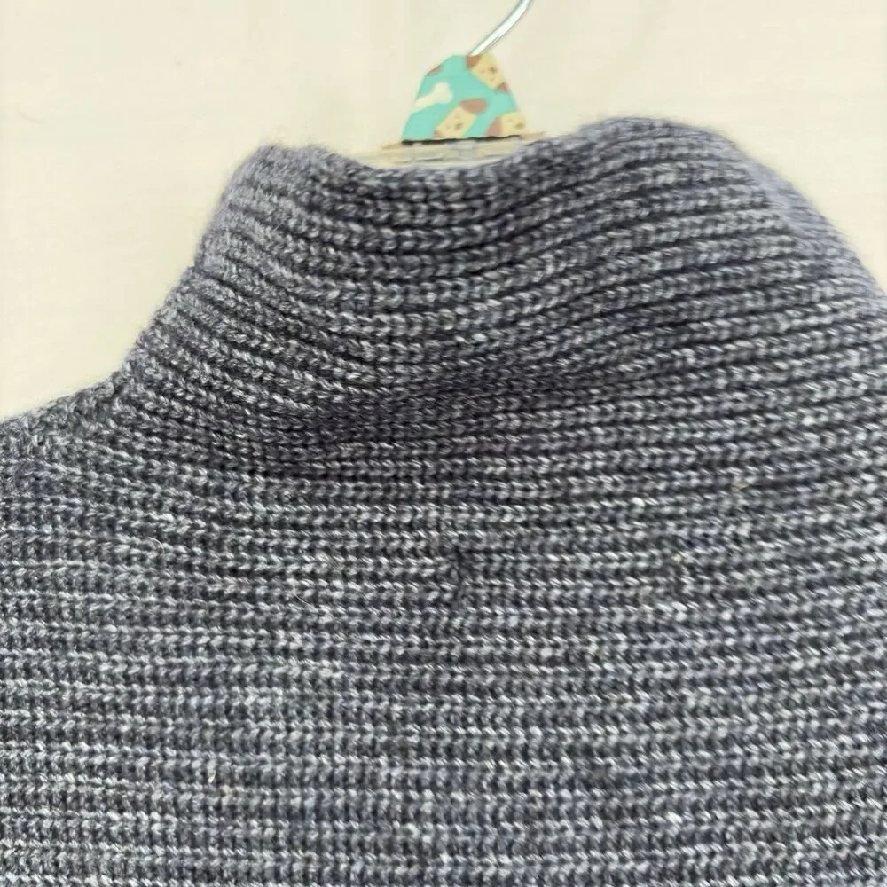 Bartolini Womens‎ Mock Neck Sweater Blue Gray Cashmere Wool Blend Italy Small
